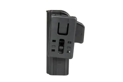 Kabura Release Button z klipsem na pas do pistoletów Glock 17 - Czarna - obrazek 4