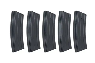 Zestaw 5 sztuk metalowych magazynków typu real-cap 30 kulek Specna Arms Czarny - obrazek 2