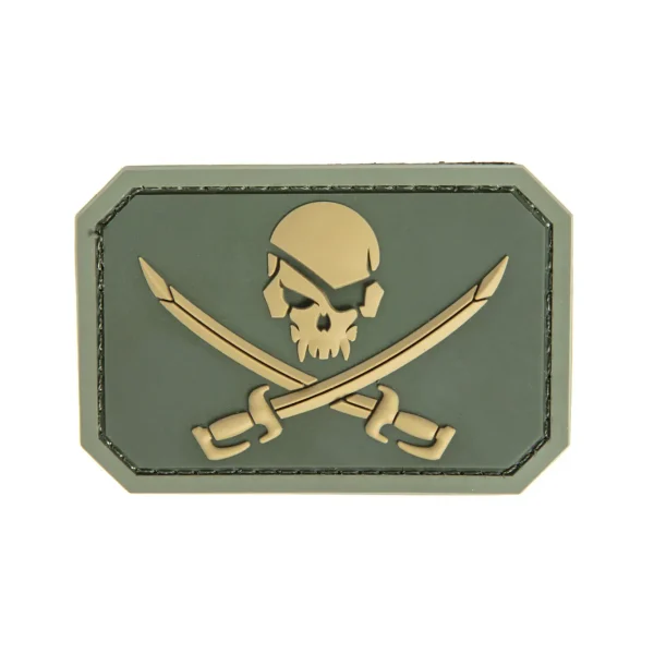 asgbox.pl - Naszywka Mil-Spec Monkey Pirate Skull PVC Oliwkowy
