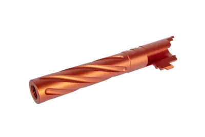 asgbox.pl - Aluminiowa lufa zewnętrzna LA Capa Customs TORNADO do replik TM Hi-Capa 5.1 Pomarańczowa