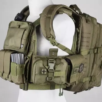 Plecak typu Assault Pack Laser-Cut USB - oliwkowy OD-G-PRI-20-019391-00 asgbox.pl