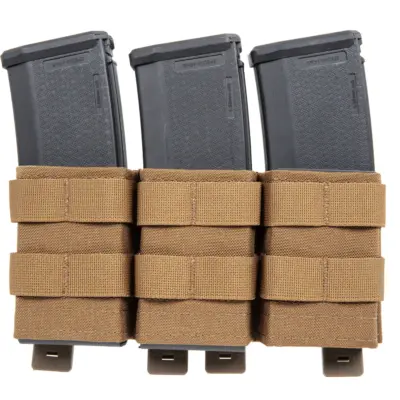 Alternative view of Potrójna ładownica na magazynki karabinowe Wosport Coyote Brown