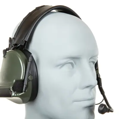 Alternative view of Taktyczny zestaw słuchawkowy Wosport C5 HD-14-A Oliwkowy