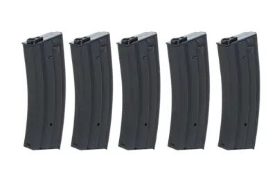 Zestaw 5 sztuk metalowych magazynków typu real-cap 30 kulek Specna Arms Czarny - obrazek 3
