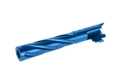 Aluminiowa lufa zewnętrzna LA Capa Customs TORNADO do replik TM Hi-Capa 5.1 Niebieska - obrazek 3