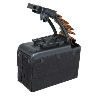 Alternative view of Elektryczny magazynek pudełkowy A&K na 2000 kulek do replik typu M249 z imitacją amunicji Czarny