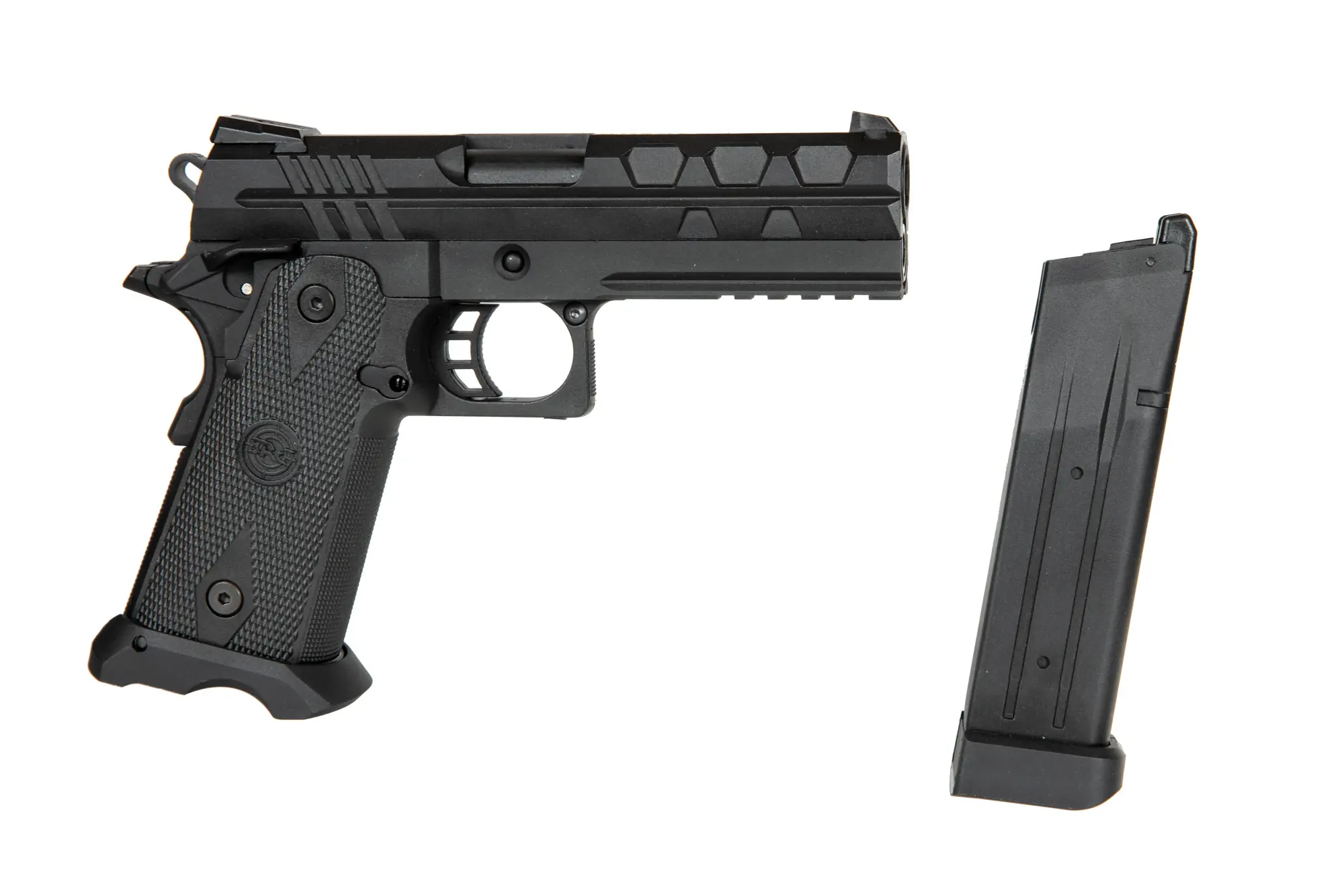 Replika pistoletu TARTARUS MK I 4.3" Green Gas - Czarny OD-G-SRC-02-034453-00 asgbox.pl Replika pistoletu TARTARUS MK I 4.3" Green Gas - Czarny - obrazek 4