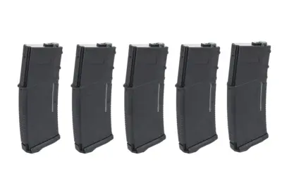Magazynek Mid-Cap 130/ 30 kulek Arcturus EMM M4/M16 Variable-Cap do replik M4/M16 Czarny (5 pack) - obrazek 2