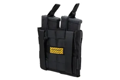 asgbox.pl - Podwójna ładownica Open Top na magazynki M4/M16 + pistoletowe Czarna