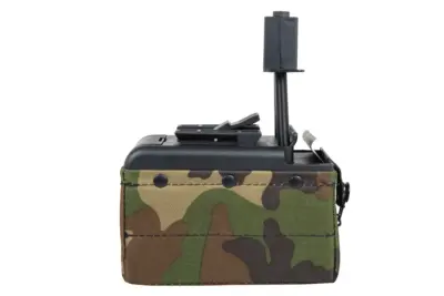 Elektryczny magazynek pudełkowy A&K na 2000 kulek do replik typu M249 Woodland - obrazek 3