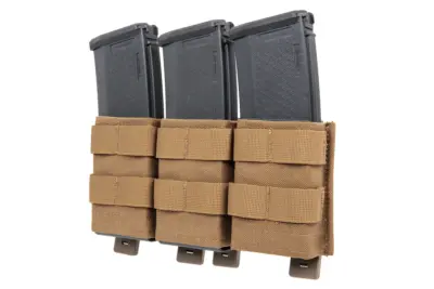 Potrójna ładownica na magazynki karabinowe Wosport Coyote Brown - obrazek 3