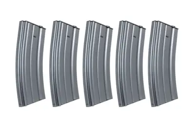 Zestaw 5 sztuk metalowych magazynków low-cap 70 kulek Specna Arms Szary - obrazek 3