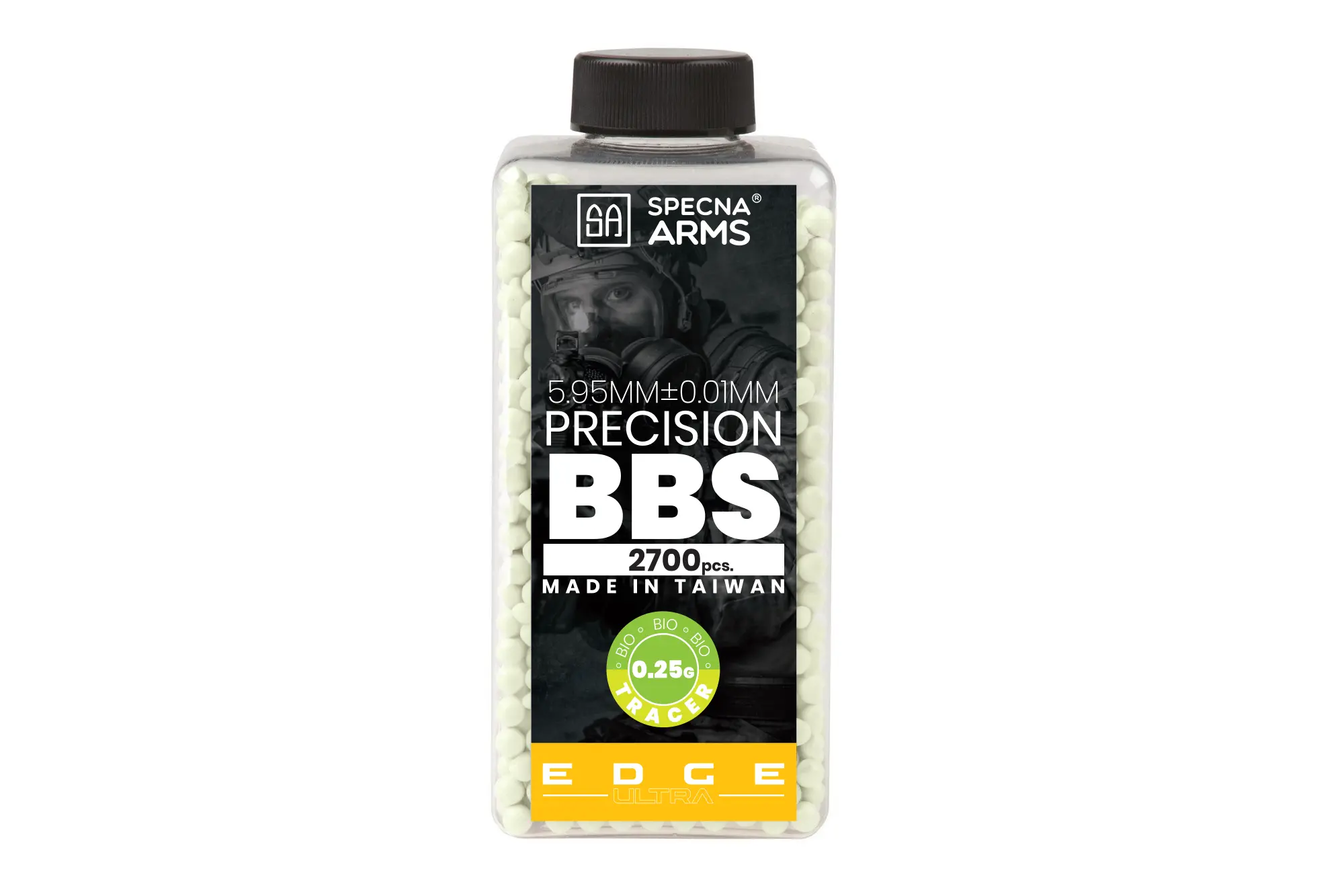 Kulki precyzyjne Tracer 0,25g Specna Arms EDGE ULTRA™ BIO - 2700 szt - zielone - butelka OD-G-SPE-16-039401-00 asgbox.pl asgbox.pl - Kulki precyzyjne Tracer 0