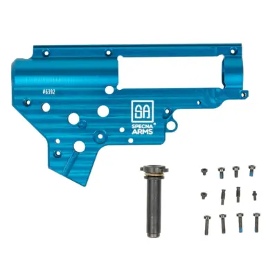 asgbox.pl - Wzmocniony szkielet gearboxa CNC V2 QSC (8mm) - Specna Arms Edition