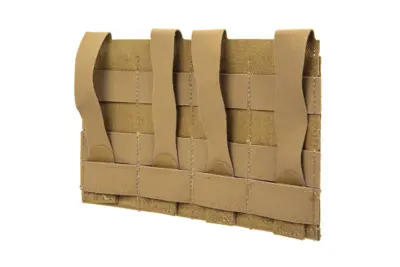 Poczwórna ładownica Wosport typu Speed na magazynki SMG Coyote Brown - obrazek 3