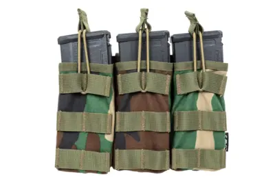 Potrójna ładownica typu Open na magazynki  M4/M16 Specna Arms Tactical Woodland - obrazek 4