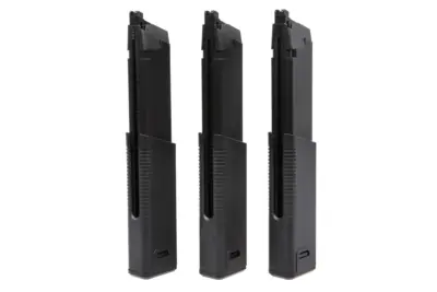 asgbox.pl - Zestaw 3 magazynków 60 kulek Green Gas Krytac do replik Kriss Vector Czarny