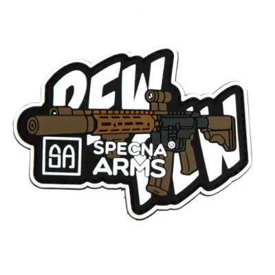 asgbox.pl - Naszywka Specna Arms Pew Pew Czarno-biała