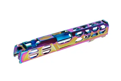 Aluminiowy zamek LA Capa Customs VOID do replik TM Hi-Capa 5.1 Tęczowy - obrazek 2