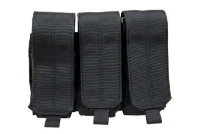 Potrójna ładownica na magazynki typu M4/M16 Specna Arms z klapą Czarna - obrazek 2