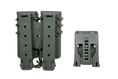 Ładownica na 2 magazynki 9mm Wosport Urban Assault Long Quick Pull Oliwkowy - obrazek 2