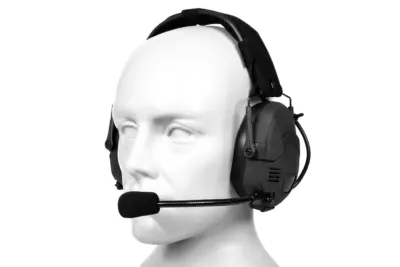 Taktyczne słuchawki aktywne Bluetooth HD-16  - Czarne - obrazek 5