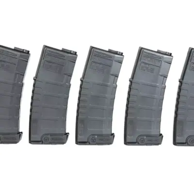 Zestaw 5 magazynków mid-cap 140 kulek do replik AMB Mutant - czarny AMB-05-032672-00 asgbox.pl