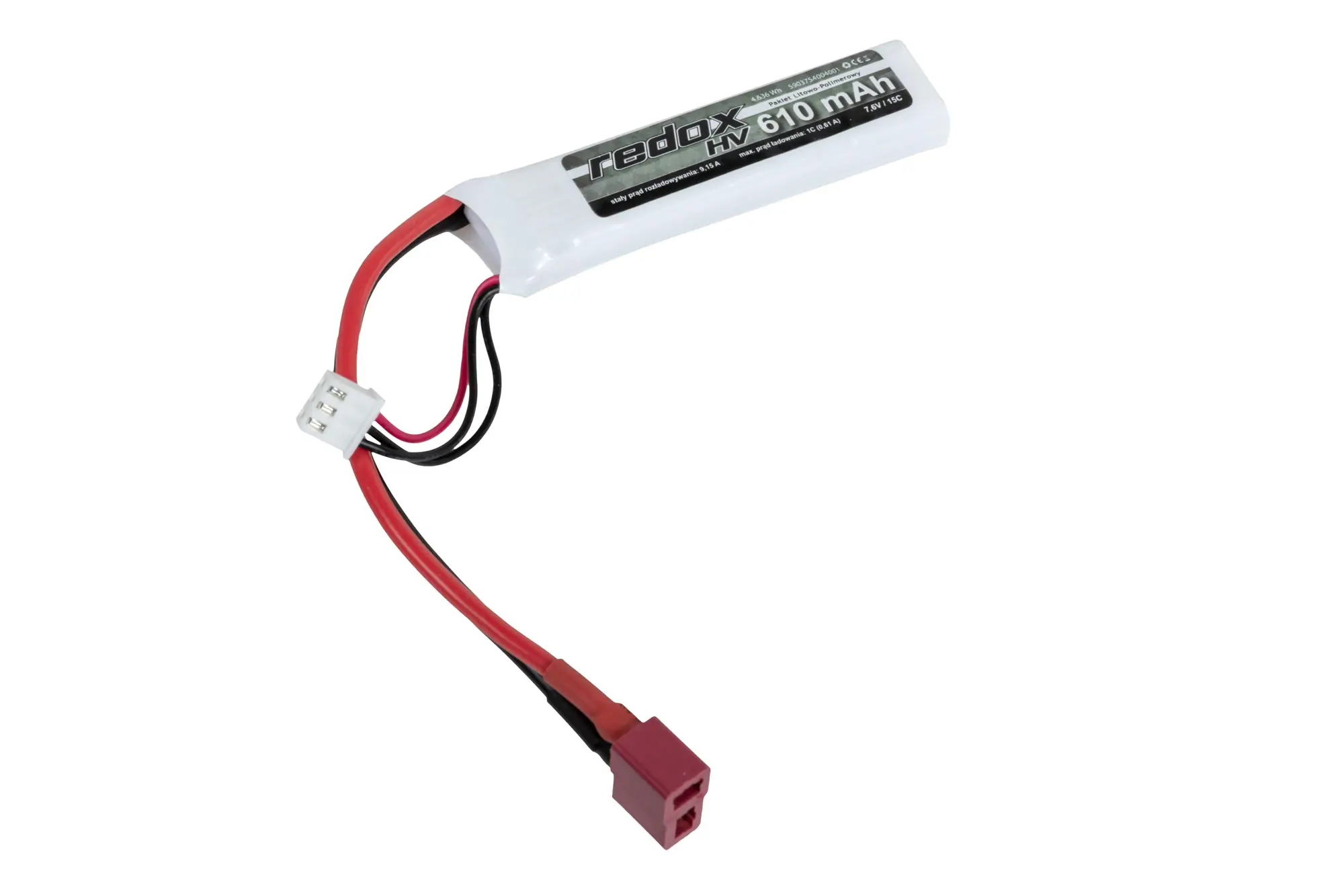 Akumulator Li-Po Redox 610 mAh 7.6 V High Voltage 15C Dean OD-G-RDX-06-046556-00 asgbox.pl asgbox.pl - Akumulator Li-Po Redox 610 mAh 7.6 V High Voltage 15C Dean