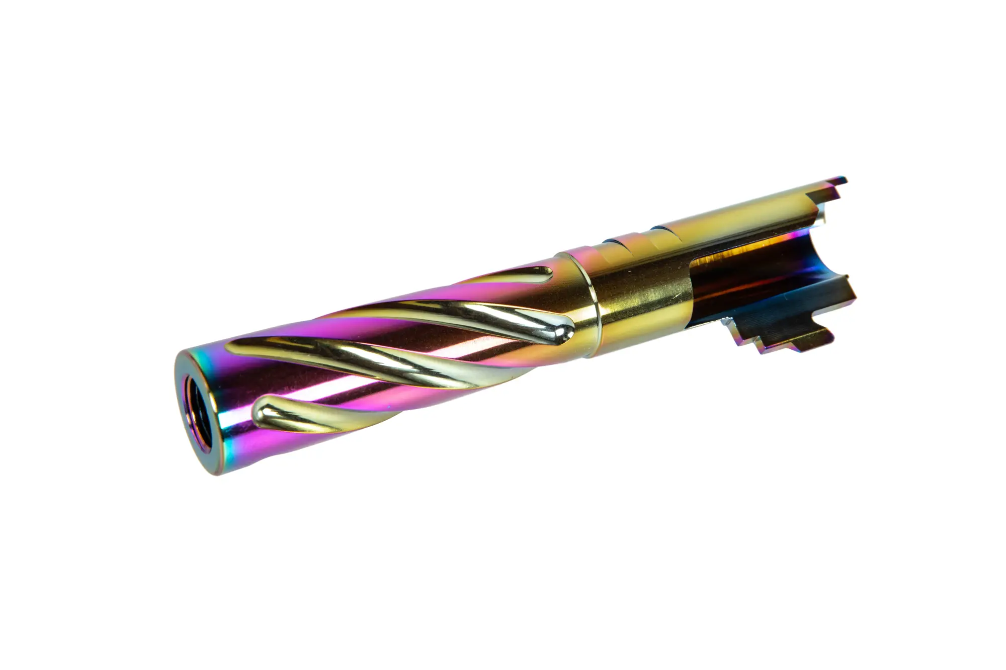 Aluminiowa lufa zewnętrzna LA Capa Customs TORNADO do replik TM Hi-Capa 4.3 Tęczowa LAC-12-040970-00 asgbox.pl Aluminiowa lufa zewnętrzna LA Capa Customs TORNADO do replik TM Hi-Capa 4.3 Tęczowa - obrazek 4