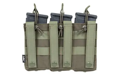 Potrójna ładownica typu Open na magazynki  M4/M16 Specna Arms Tactical Oliwkowa - obrazek 3