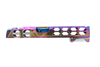 Aluminiowy zamek LA Capa Customs VOID do replik TM Hi-Capa 5.1 Tęczowy - obrazek 3