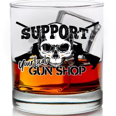 Szklanka do whisky - Support your local gun shop LUC-31-035158-00 asgbox.pl