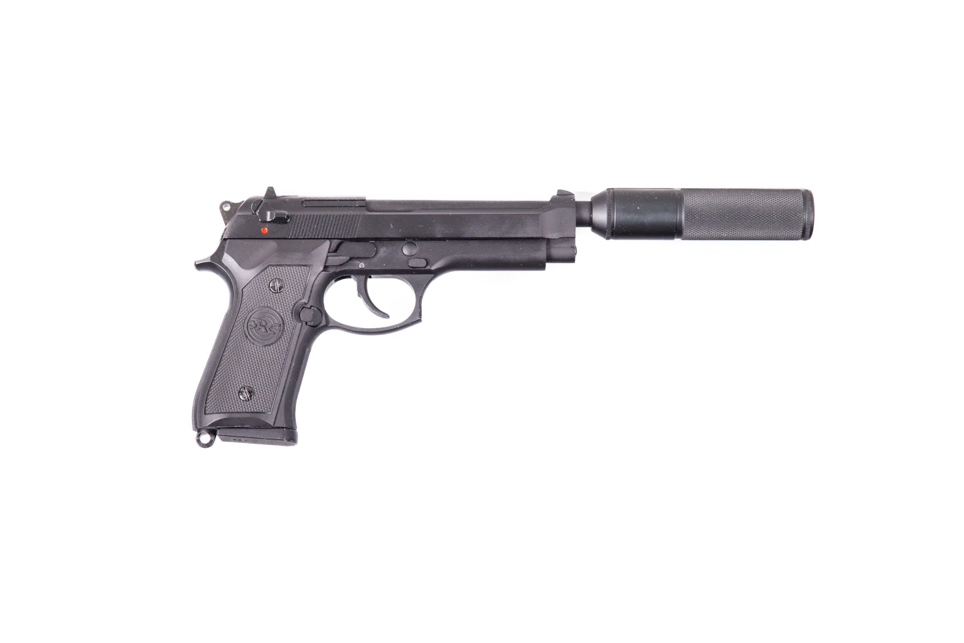 Replika pistoletu SR92 z tłumikiem - czarna (OUTLET) OUT-72-037860-00 asgbox.pl Replika pistoletu SR92 z tłumikiem - czarna (OUTLET) - obrazek 4