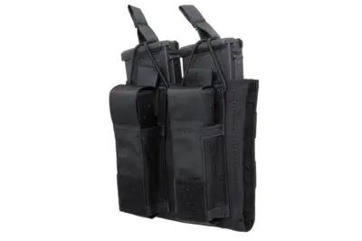 Podwójna ładownica Open Top na magazynki M4/M16 + pistoletowe Czarna - obrazek 2