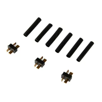 Alternative view of Zestaw 3 wtyków Mini Deans/T-connect (Męski)