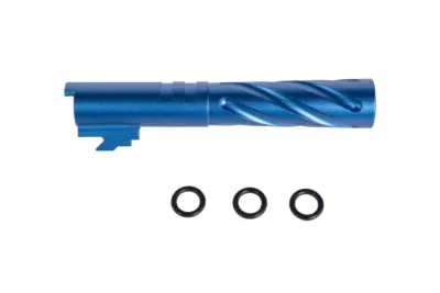 Aluminiowa lufa zewnętrzna LA Capa Customs TORNADO do replik TM Hi-Capa 4.3 Niebieska - obrazek 3