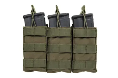 Potrójna ładownica typu Open na magazynki M4/M16 Specna Arms Oliwkowa - obrazek 4