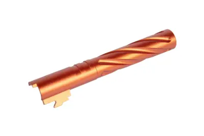 Aluminiowa lufa zewnętrzna LA Capa Customs TORNADO do replik TM Hi-Capa 5.1 Pomarańczowa - obrazek 3