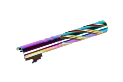 Aluminiowa lufa zewnętrzna LA Capa Customs TORNADO do replik TM Hi-Capa 5.1 Tęczowa - obrazek 3