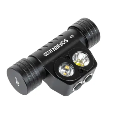 Alternative view of Latarka Czołowa Sofirn HS20 z akumulatorem Czarna