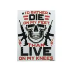 asgbox.pl - Prostokątny Magnes -  I'D RATHER DIE ON MY FEET