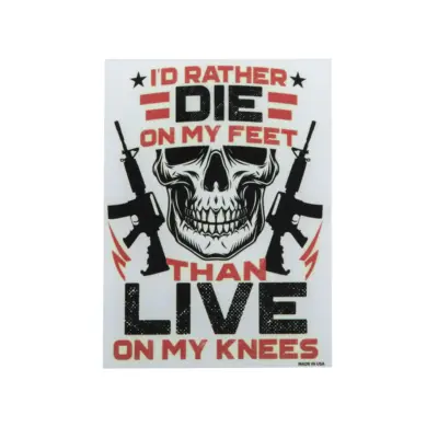 asgbox.pl - Prostokątny Magnes -  I'D RATHER DIE ON MY FEET