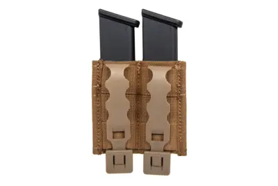 Podwójna ładownica na magazynki  pistoletowe Wosport Coyote Brown - obrazek 2