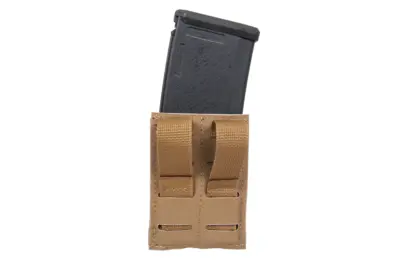 Pojedyncza otwarta ładownica karabinowa Wosport Coyote Brown - obrazek 4