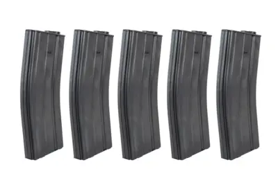 Zestaw 5 magazynków Hi-Cap 350 kulek Arcturus EMM M4/M16 Metal Wheel (QPQ) Czarny - obrazek 3