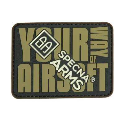 asgbox.pl - Naszywka Specna Arms Your way of Airsoft Zielona
