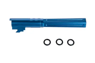 asgbox.pl - Aluminiowa lufa zewnętrzna LA Capa Customs HEXCUT do replik TM Hi-Capa 5.1 Niebieska
