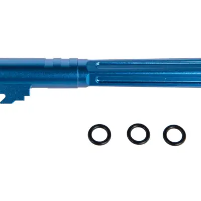 asgbox.pl - Aluminiowa lufa zewnętrzna LA Capa Customs HEXCUT do replik TM Hi-Capa 5.1 Niebieska