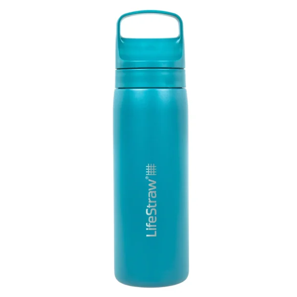asgbox.pl - Butelka stalowa z filtrem wody LifeStraw Go 2.0 530ml Niebieska