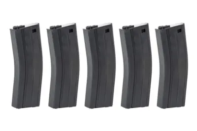 Zestaw 5 magazynków Mid-Cap 135/30 kulek Arcturus EMM M4/M16 Metal Variable-Cap do replik M4/M16 Czarny - obrazek 3